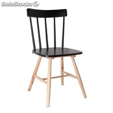 Chaise de bistrot en bois - noir