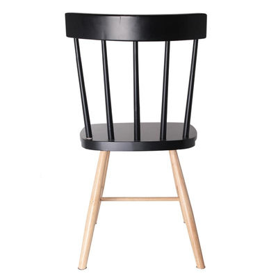 Chaise de bistrot en bois - noir - Photo 2
