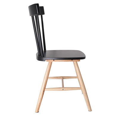 Chaise de bistrot en bois - noir - Photo 3