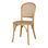 Chaise de bois d&amp;#39;orme et rotin style bistrot - 1