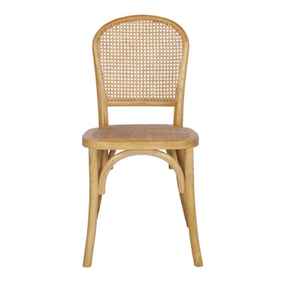 Chaise de bois d&amp;#39;orme et rotin style bistrot - Photo 2