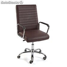 Chaise de bureau réglable en hauteur en brun, modèle &quot;Berlin&quot; - Sistemas David
