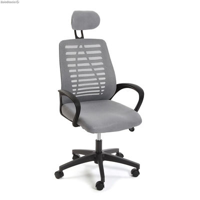 Chaise de bureau réglable en hauteur en gris, modèle &amp;quot;ECOPLUS&amp;quot; - Sistemas David - Photo 3