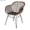 Chaise de rotin synthétique 2 couleurs adaptée pour l&#39;extérieur