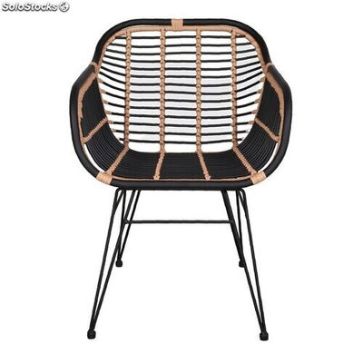 Chaise de rotin synthétique 2 couleurs adaptée pour l&amp;#39;extérieur - Photo 2
