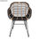 Chaise de rotin synthétique 2 couleurs adaptée pour l&amp;#39;extérieur - Photo 2