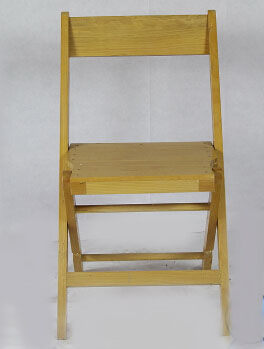Chaise de salle à manger pliable lamelles en bois - Photo 2
