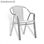Chaise de terrasse tressée en aluminium Couleur blanche - 1