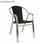 Chaise de terrasse tressée en aluminium La couleur noire - 1