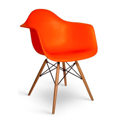 Chaise Eames Daw Style Noyer orange