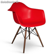 Chaise Eames Daw Style Noyer rouge