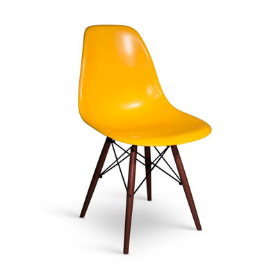 Chaise Eames DSW Style noyer jaune