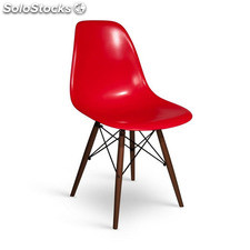 Chaise Eames DSW Style noyer rouge