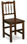 Chaise en bois de pin verni, siège de quenouilles, en bois, tapissé - 1