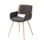Chaise en bois tapissee andré gris - 1