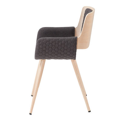 Chaise en bois tapissee andré gris - Photo 2