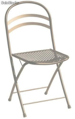Chaise en métal peint, silla menil