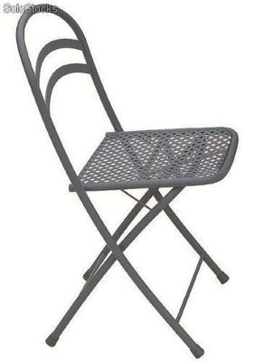 Chaise en métal peint, silla menil - Photo 2