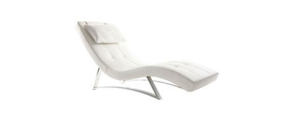 Chaise longue design bianco MONACO