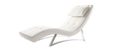 Chaise longue design bianco MONACO - Foto 2