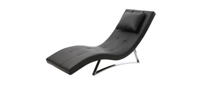 Chaise longue diseño negro MONACO - Foto 2