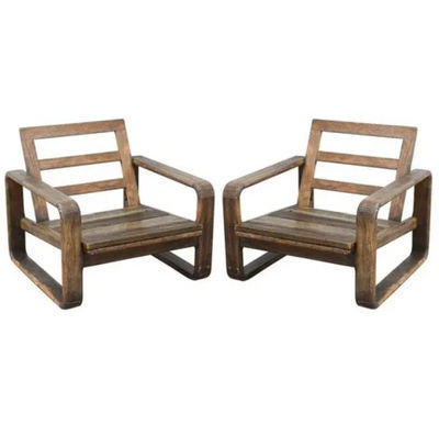 Chaise longue en bois de designer