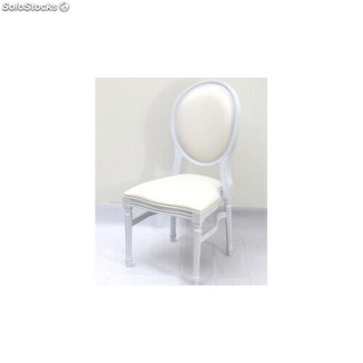 chaise médaillon blanche