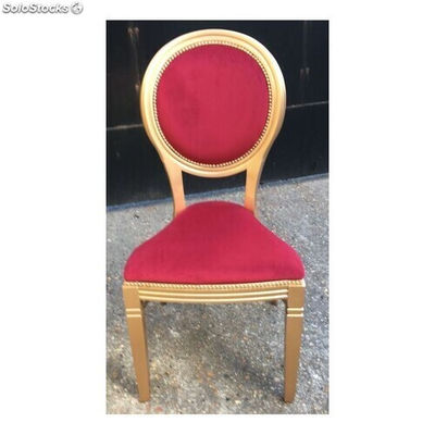 chaise médaillon or et rouge maxime