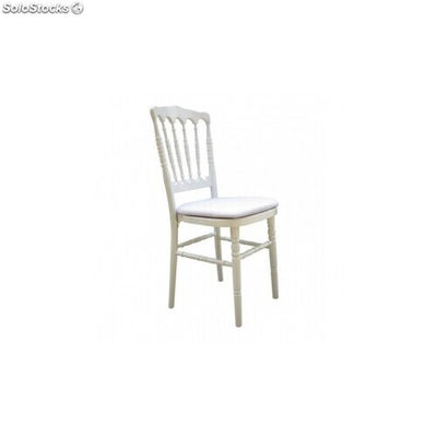 chaise napoleon 3 en bois doré - colori: bois blanc et simili blanc