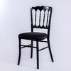 chaise napoleon bois noir - colori: bois noir et velours noir