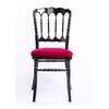 chaise napoleon bois noir - colori: bois noir et velours rouge