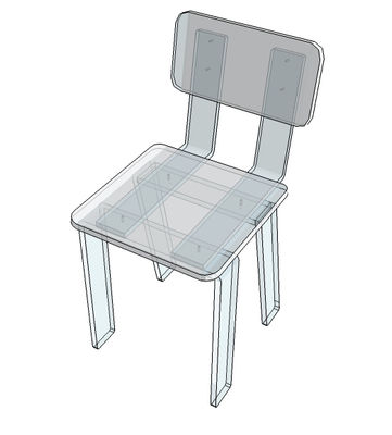chaise plexi design - Photo 4