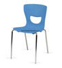 Chaise PLUTO couleur bleu structure métallique chromé
