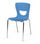 Chaise PLUTO couleur bleu structure métallique chromé - 1