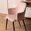 Chaise Puan Velours - Rose - 2