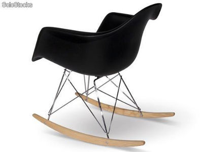 Chaise Rocking Eames rar Noir - Photo 2