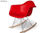 Chaise Rocking Eames rar Rouge - 1