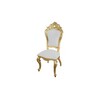chaise royale dorée et blanche