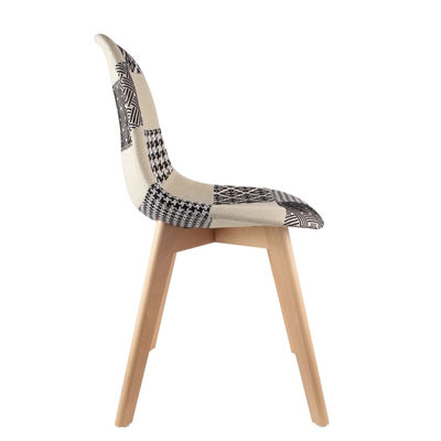 Chaise scandinave - patchwork - noir et blanc - Photo 3