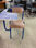 Chaise semi métallique avec tablette écritoire Fixe en Bois mb - Photo 3