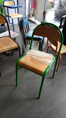 Chaise semi métallique avec tablette écritoire Fixe en Bois mb - Photo 4