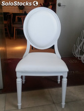 Chaise style Louis blanche de réception