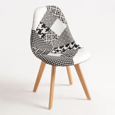 Chaise Synk Patchwork - Patchwork blanc et noir