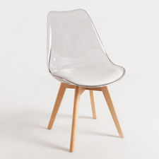 Chaise Synk Transparent Siège - Blanc