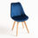 Chaise Synk Velours - Bleu - 1