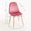 Chaise Teok Velours - Rose - 2