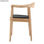 Chaise type scandinave en bois de frêne avec siège courbé noir - Photo 3