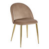 Chaise Vint Velours Golden - Champagne