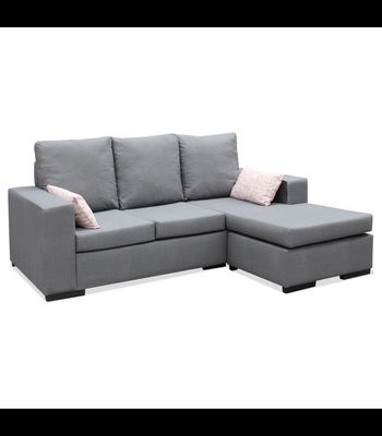 Chaiselongue reversible Redondela en gris, 187 cm (ancho) x 145 cm (fondo) x 87