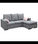 Chaiselongue reversible Redondela en gris, 187 cm (ancho) x 145 cm (fondo) x 87 - 1